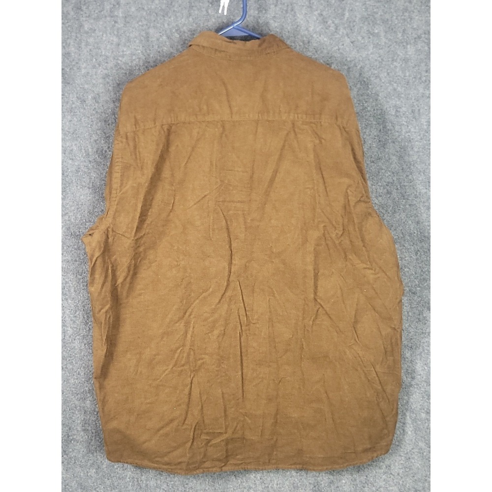 NWT HM Corduroy Shirt Mens XL Brown‎ Button Down Long Sleeve Casual Regular Fit - Picture 2 of 11